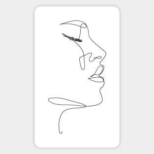 Line art woman Magnet